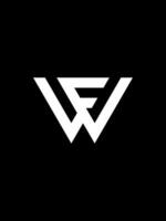wf monogramme logo modèle vecteur