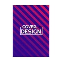 coloré violet rose rouge bleu pente ligne Facile portrait couverture conception vecteur illustration
