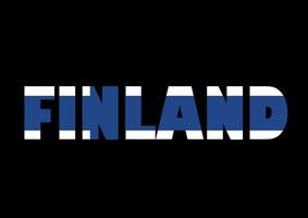 monde drapeau sur lettre Finlande plat conception style vecteur illustration