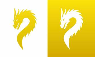 illustration vecteur graphique de modèle logo symboles conception d'or dragon serpent