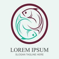 poisson logo et symbole vecteur