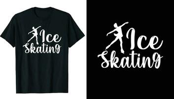 rouleau Derby la glace patinage T-shirt conception, la glace hiver des sports patins T-shirt conception vecteur