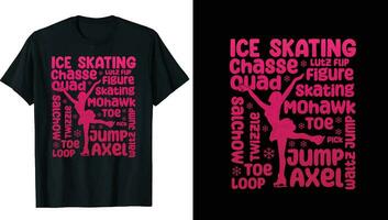 rouleau Derby la glace patinage T-shirt conception, la glace hiver des sports patins T-shirt conception vecteur