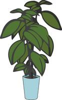 plante d'appartement clipart. plante dans le pot vecteur