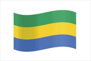 vecteur illustration de le drapeau de Gabon