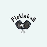 pickleball Icônes et une pickleball club vecteur silhouette illustration