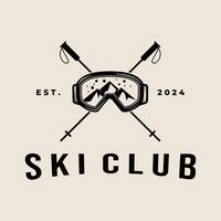 ski logo vecteur icône illustration conception modèle