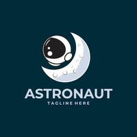 astronaute casque espace logo vecteur icône modèle conception illustration