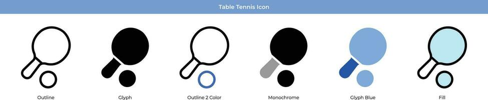 icône de vecteur de tennis de table