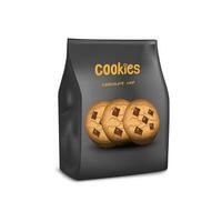 conception emballage modèle pour Chocolat puce biscuits collation. vecteur illustration eps dix.