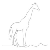 girafe un ligne continu contour vecteur art dessin et Facile minimaliste conception