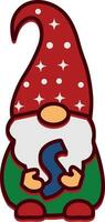 Noël gnome avec lettre s multicouche modèle vecteur