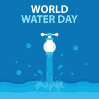 illustration vecteur graphique de le robinet communiqués eau, montrant éclaboussure eau, parfait pour international jour, monde l'eau jour, célébrer, salutation carte, etc.