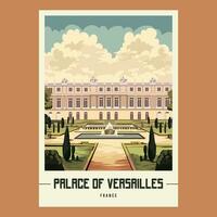 palais de Versailles Voyage affiche promotionnel vecteur