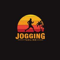 fonctionnement le jogging logo conception vecteur modèle