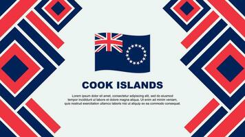 cuisinier îles drapeau abstrait Contexte conception modèle. cuisinier îles indépendance journée bannière fond d'écran vecteur illustration. cuisinier îles
