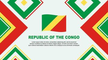 république de le Congo drapeau abstrait Contexte conception modèle. république de le Congo indépendance journée bannière fond d'écran vecteur illustration. république de le Congo indépendance journée