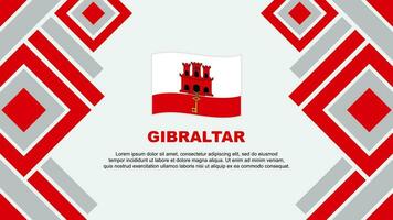 Gibraltar drapeau abstrait Contexte conception modèle. Gibraltar indépendance journée bannière fond d'écran vecteur illustration. Gibraltar