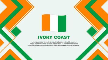 Ivoire côte drapeau abstrait Contexte conception modèle. Ivoire côte indépendance journée bannière fond d'écran vecteur illustration. Ivoire côte bannière