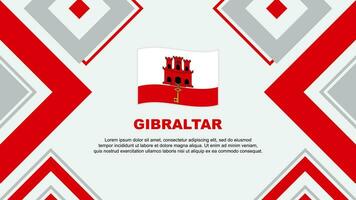 Gibraltar drapeau abstrait Contexte conception modèle. Gibraltar indépendance journée bannière fond d'écran vecteur illustration. Gibraltar indépendance journée