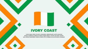 Ivoire côte drapeau abstrait Contexte conception modèle. Ivoire côte indépendance journée bannière fond d'écran vecteur illustration. Ivoire côte modèle