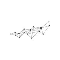 polygonal espace Contexte avec de liaison points et lignes vecteur