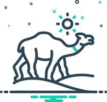 icône de mélange pour chameau vecteur