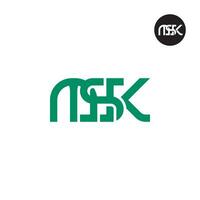 lettre msk monogramme logo conception vecteur