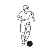 Football joueur pose vecteur illustration fichier