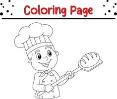 content chef coloration page pour des gamins vecteur