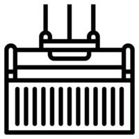 grue icône ligne contour vecteur signe symbole graphique illustration