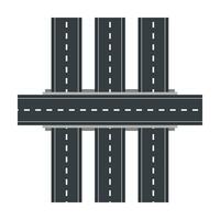 plat illustration de route sur isolement Contexte vecteur