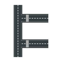 plat illustration de route sur isolement Contexte vecteur