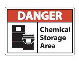 Signe de symbole de stockage chimique de danger isoler sur fond transparent, illustration vectorielle vecteur