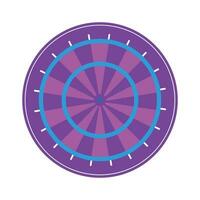 cercle cible symbole icône vecteur illustration graphique conception. jeu de fléchettes dans le violet couleur. jeu de fléchettes icône symbole. élément symbole de dard