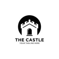 authentique Château la tour et bouclier silhouette pour réel domaine, vecteur illustration
