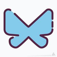 vecteur d'icône de papillon - style de coupe de ligne