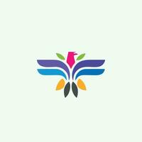 magnifique moderne oiseau logo conception avec sport un événement logo couleurs vecteur