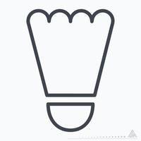 icône badminton 2 - style de ligne vecteur
