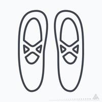 chaussures de ballet icône - style de ligne vecteur