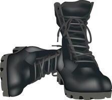 haute noir camping bottes vecteur