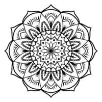 noir et blanc mandala modèle conception vecteur