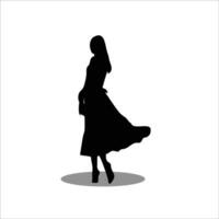 femme silhouette vecteur