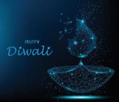 illustration vectorielle heureux diwali. festival de lumière et de feu deepavali. vecteur