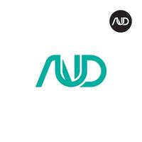 lettre aud monogramme logo conception vecteur