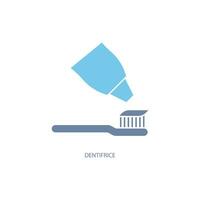 dentifrice concept ligne icône. Facile élément illustration. dentifrice concept contour symbole conception. vecteur