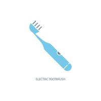 électrique brosse à dents concept ligne icône. Facile élément illustration. électrique brosse à dents concept contour symbole conception. vecteur