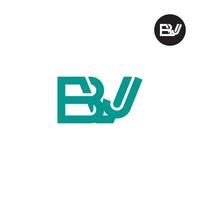 lettre bvj monogramme logo conception vecteur