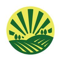 Naturel ferme logo concept. agricole agriculture logo conception vecteur