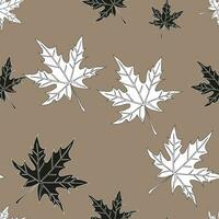 feuilles, l'automne feuilles. sans couture modèle. graphique texture. en tissu imprimer, à la mode imprimer. vecteur illustration